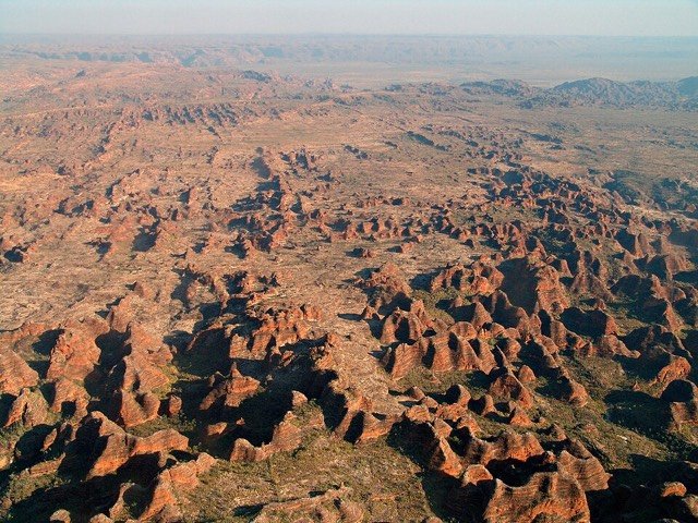 Aerial view of the Bungle Bungle Range in Purnululu National Park, Western Australia
